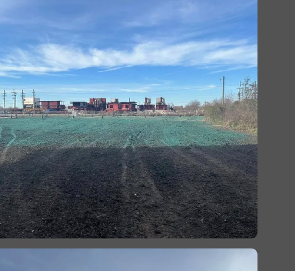 Commercial site hydroseeding